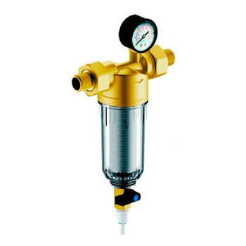 Магистральный фильтр Гейзер Бастион 112 с манометром для холодной воды 1/2 - Фильтры для воды - Магистральные фильтры - Магазин электрооборудования Проф-Электрик